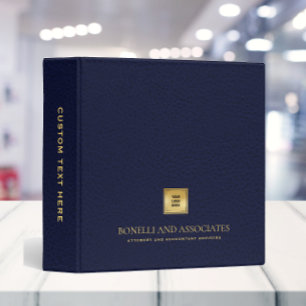 Classeur Présentation du LOGO professionnel en cuir bleu ma