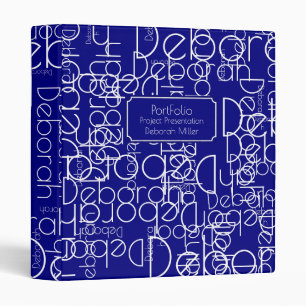 Classeur Présentation du projet de typographie rétro modern