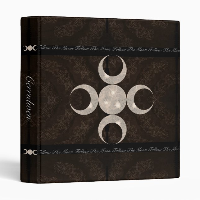 Classeur Prim Moon Design Book of Shadows Sml. (Devant/Côté)