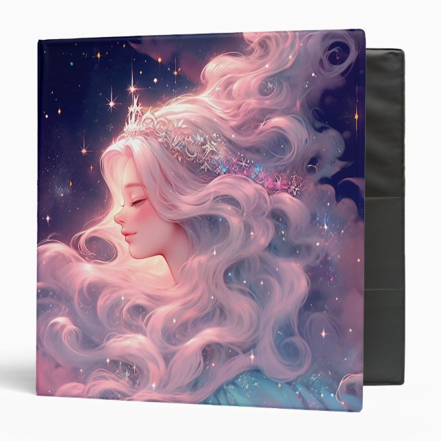 Classeur Princesse Anime Fille Fabriquée En Étoiles (Devant/Intérieur)
