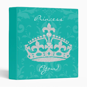 Classeur Princesse Crown Binder de diamant de damassé de