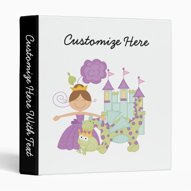 Classeur Princesse de brune (Devant/Côté)