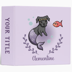 Classeur Princesse Dog de pitbull de sirène   ajoutent