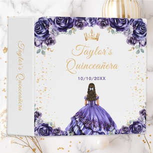 Classeur Princesse Fille de 15 Ans de Violet Foncé Quinceañ