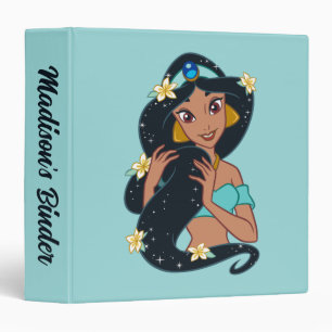 Classeur Princesse Jasmine - Cheveux et fleurs étincelants