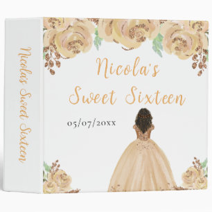 Classeur Princesse Peach à la peau foncée Fleurs Sweet Sixt