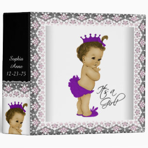 Classeur Princesse rose et pourpre adorable Baby