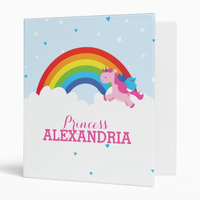 Classeur Princesse Unicorn (Devant/intérieur)