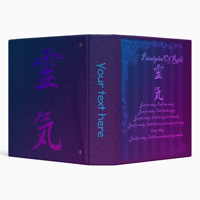 Classeur Principes Reiki personnalisés (Arrière-plan)