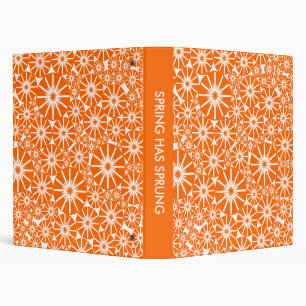 Classeur PRINTEMPS A SPRUNG - Orange sur blanc