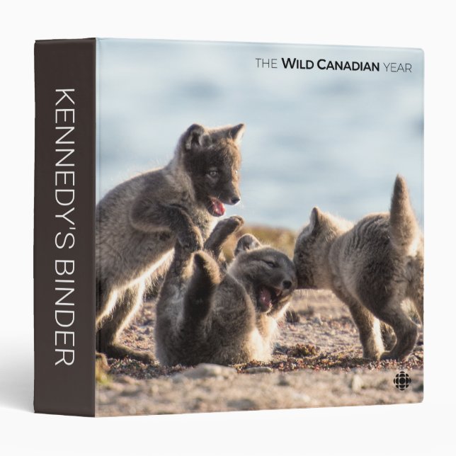 Classeur Printemps - Renard arctique (Devant/Côté)