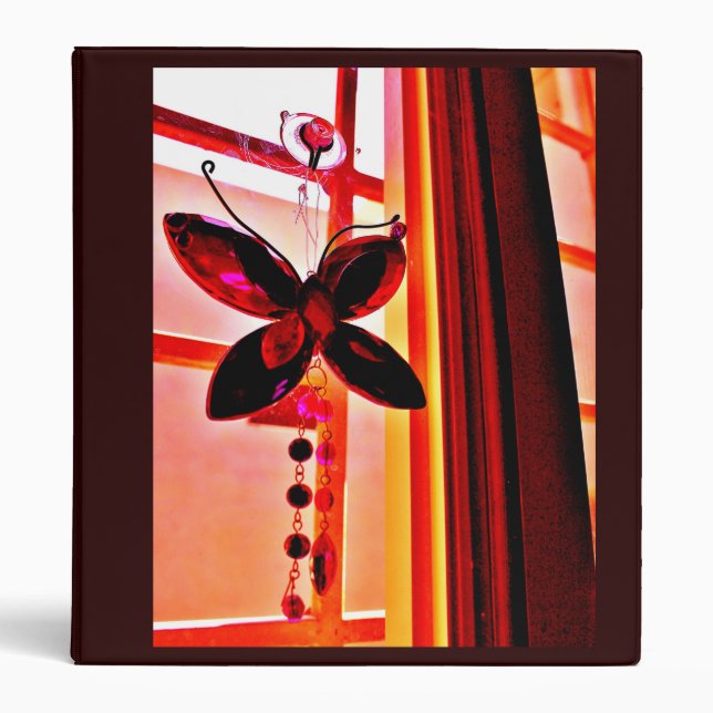 Classeur Prisme de papillon rose (Devant)