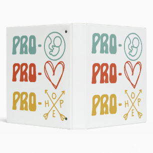 Classeur Pro-Life Pro-Love Pro-Hope Vintage
