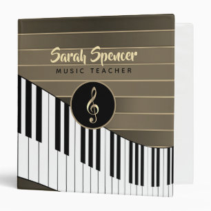 Classeur Professeur de musique de piano de Personalizable