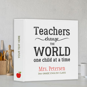 Classeur Professeur retour à l'école professionnel personna