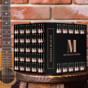 Classeur Professeurs de musique guitare Nom du monogramme