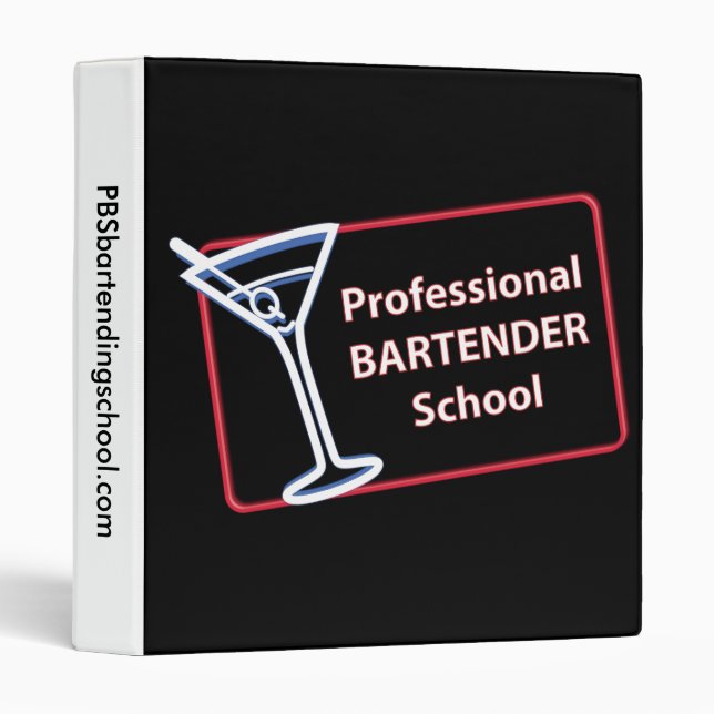 Classeur professionnel de barman (Devant/Côté)