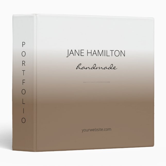 Classeur Professionnel Moderne Marron Entreprise (Devant/Côté)