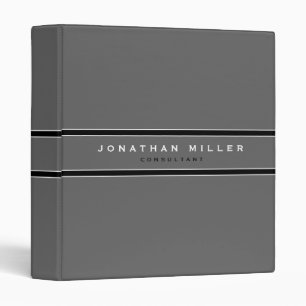 Classeur Professionnel Simple moderne Gris & Gris Noir