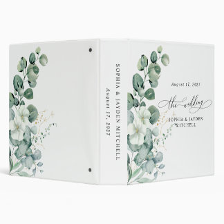 Classeur Programme de mariage à la verdure d'eucalyptus