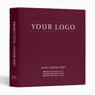 Classeur Promotion simple de logo d'entreprise en rouge de