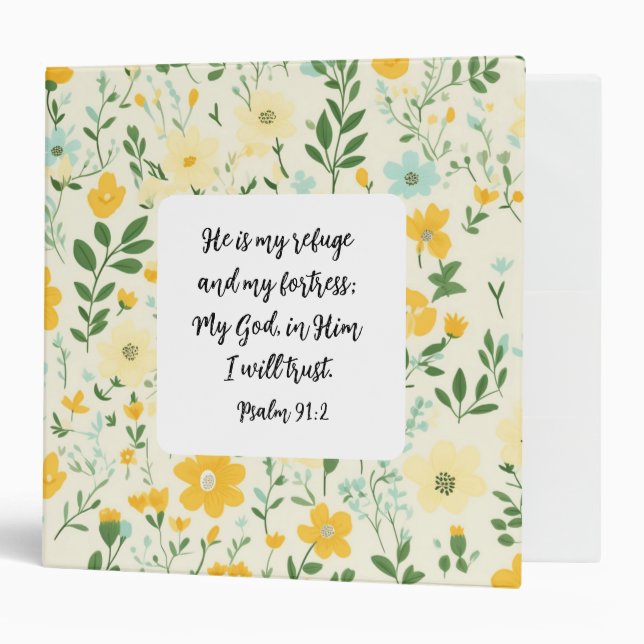 Classeur Psalm 91:2 Christian Binder (Devant/intérieur)