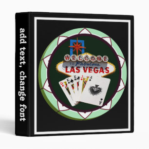Classeur Puce de poker de Las Vegas Sign and Two