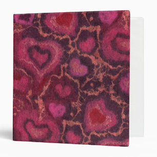Classeur Puffy coeur romantique amour rose rouge valentines