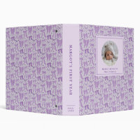 Purple Coquette Bows Baby Photo Album