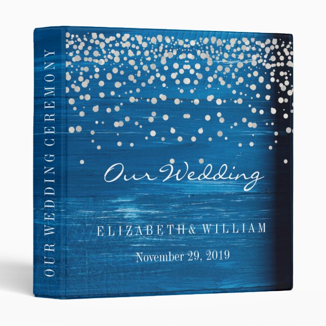 Classeur Purple Gold Parties scintillant Faux Foil Confetti (Devant/Côté)