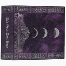 Purple Lune Phase Wicca Spellbook of Shadows