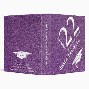 Classeur Purple School Keepsaké Graduation de l'année princ