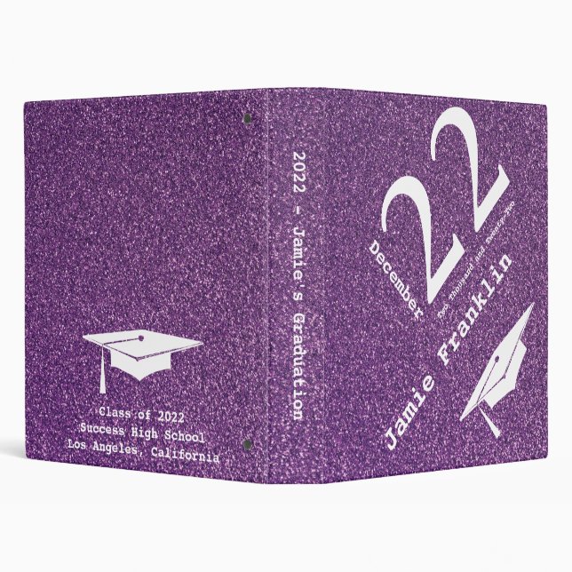 Classeur Purple School Keepsaké Graduation de l'année princ (Arrière-plan)