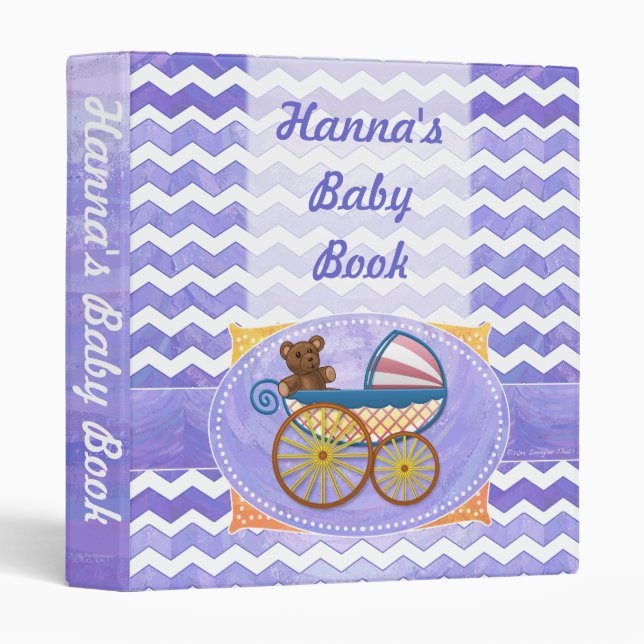 Classeur Purple Sun Baby Stuff (Devant/Côté)