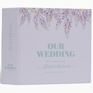 Classeur Purple Wisteria Sage Floral Garden Mariage
