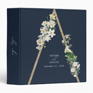 Classeur Pyramide Bohémienne Flore Florales Bleu Mariage Al