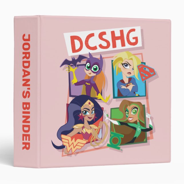 Classeur Quartet Filles DC Super Hero (Devant/Côté)