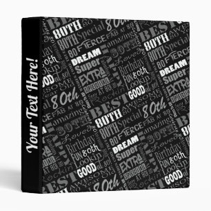 Classeur Quatre-vingtième monogramme personnalisé de fêt