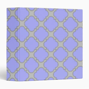 Classeur Quatrefoil periwinkle et gris