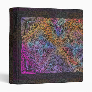 Classeur Rainbow Kaleidoscope Mandala
