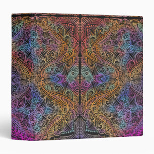 Classeur Rainbow Kaleidoscope Mandala