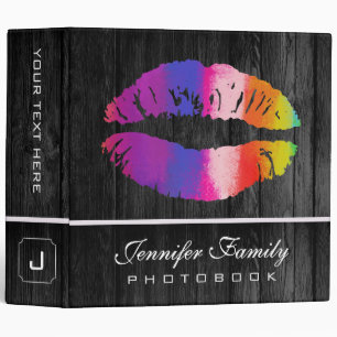 Classeur Rainbow Lips Family Photo Books Wood Look