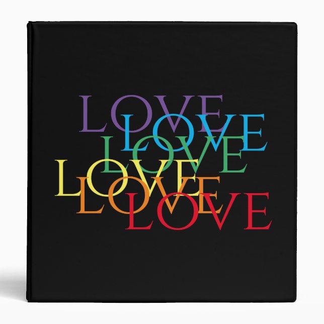 CLASSEUR RAINBOW LOVE 3 anneaux (Devant)