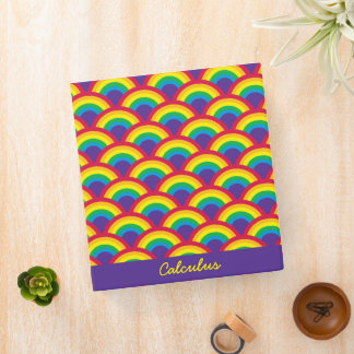 Classeur Rainbow Mermaid Scale Custom Name