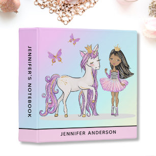Classeur Rainbow Princess Unicorn School