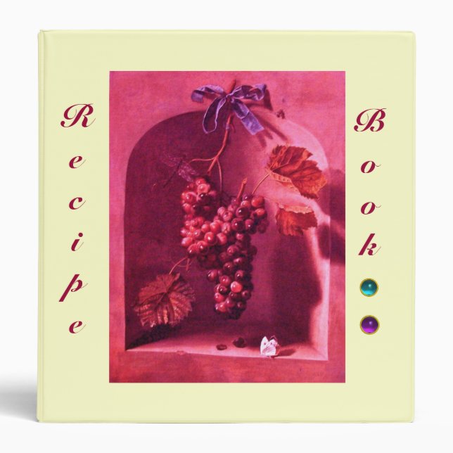 CLASSEUR RAISINS TRAVERSÉS CUISINE RUSTIQUE LIVRE DE RECETT (Devant)