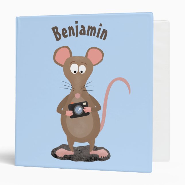Classeur Rat drôle avec dessin animé de la caméra (Devant/Intérieur)