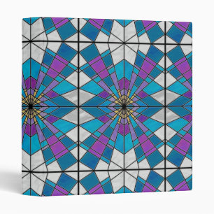 Classeur Rayon en verre de teint bleu et violet