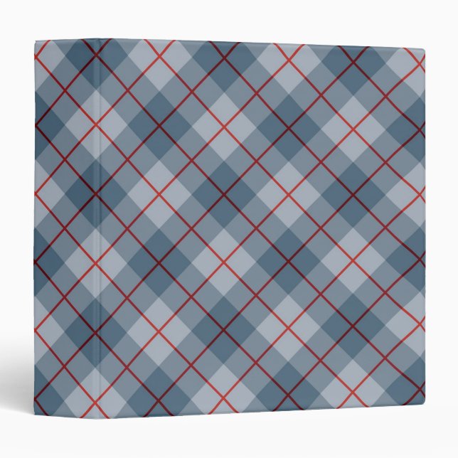 Classeur Rayure Bleu-Rouge de plaid polarisé (Devant/Côté)