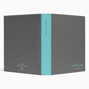 Classeur Rayure simple moderne élégante simple de turquoise